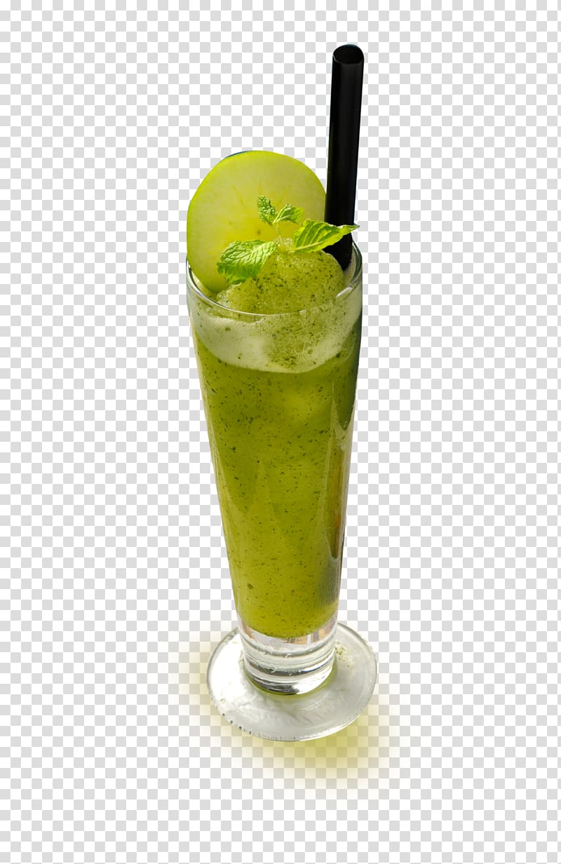 Juice Cocktail garnish Mojito Limeade, GREEN APPLE transparent background PNG clipart