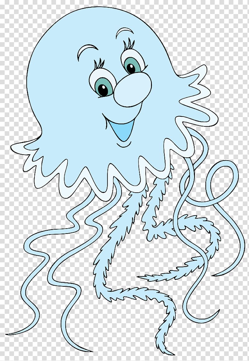 Blue jellyfish , jellyfish transparent background PNG clipart
