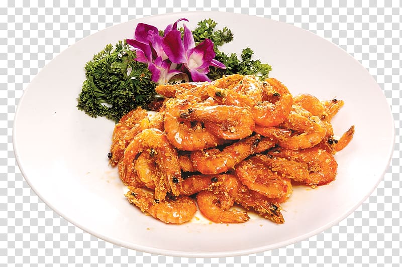 Fried chicken Barbecue Caridea Seafood Shrimp, Salt and pepper shrimp transparent background PNG clipart