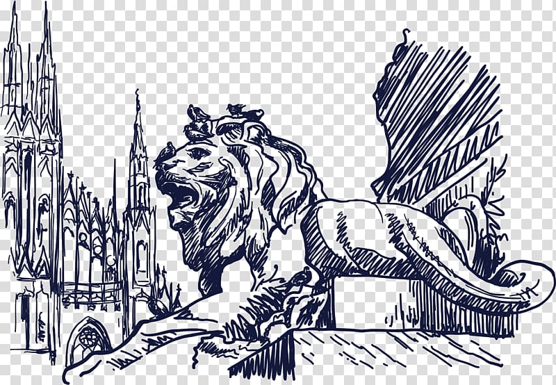 Milan Drawing Sketch, Sketch lion transparent background PNG clipart