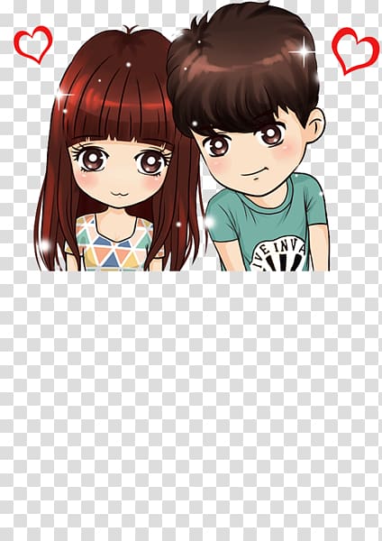 girl and boy couple illustration, Cartoon couple Significant other, Lovely couple transparent background PNG clipart