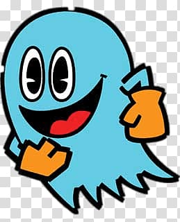 blue Pacman ghost illustration, Pac Man Inky transparent background PNG clipart