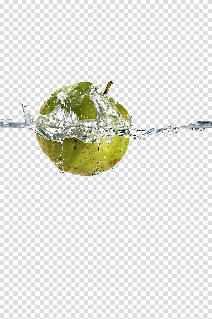 Auglis Lime Apple, Lemon in the water transparent background PNG clipart