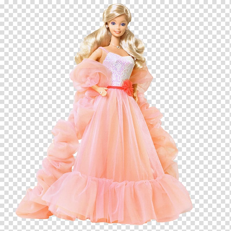Peaches and cream Barbie Doll, peach transparent background PNG clipart