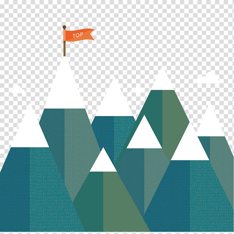 Mountain Snow Summit, Inserted in the snow on the top of the red flag transparent background PNG clipart