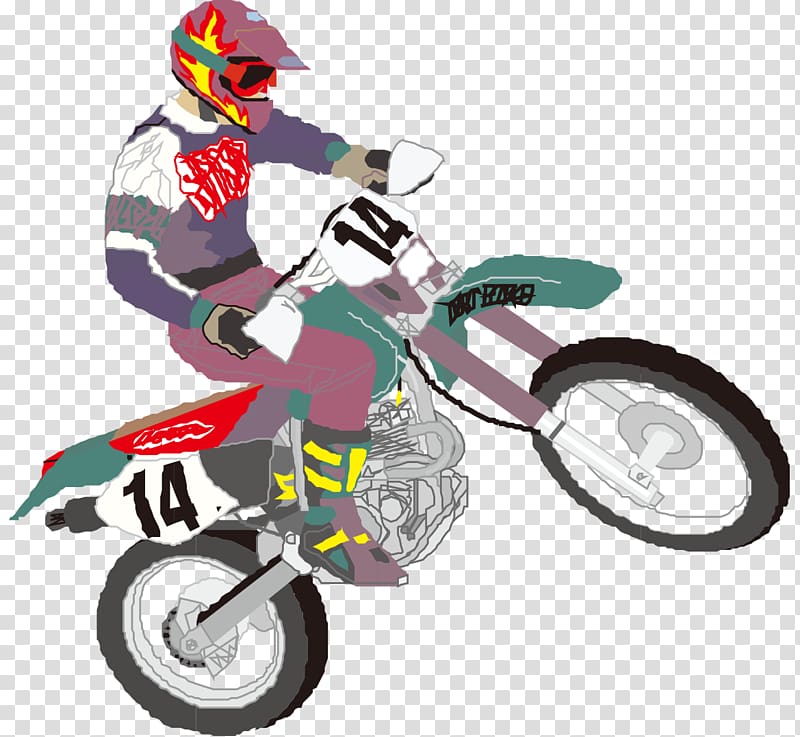 Motorcycle , Cartoon painted motorcycle racer transparent background PNG clipart