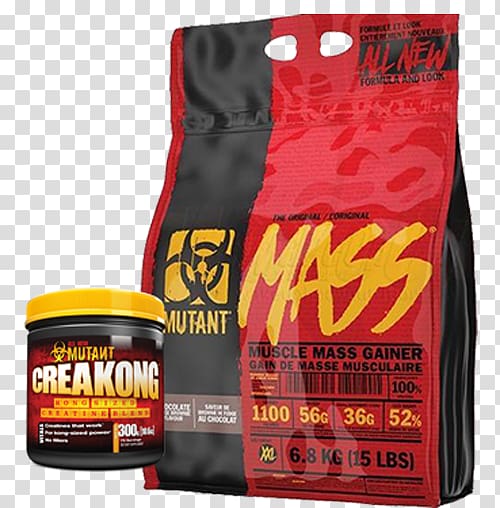Dietary supplement Gainer Mass Mutant Bodybuilding supplement, chocolate flavour transparent background PNG clipart