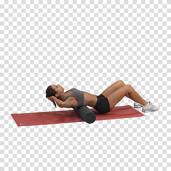 Pilates Physical fitness Weight training Yoga Abdomen, Foam Roller transparent background PNG clipart