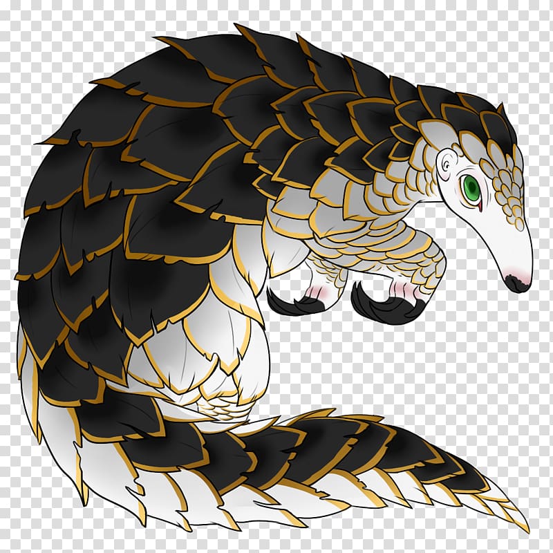 Familiar 0 Pangolins 1, gold rimmed transparent background PNG clipart