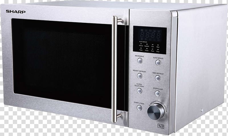 Microwave oven Home appliance Stainless steel Defrosting User guide, Microwave transparent background PNG clipart