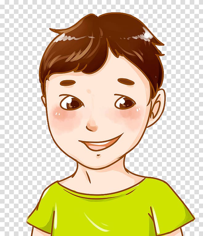 Cartoon Drawing Illustration, Shy boy cartoon material transparent