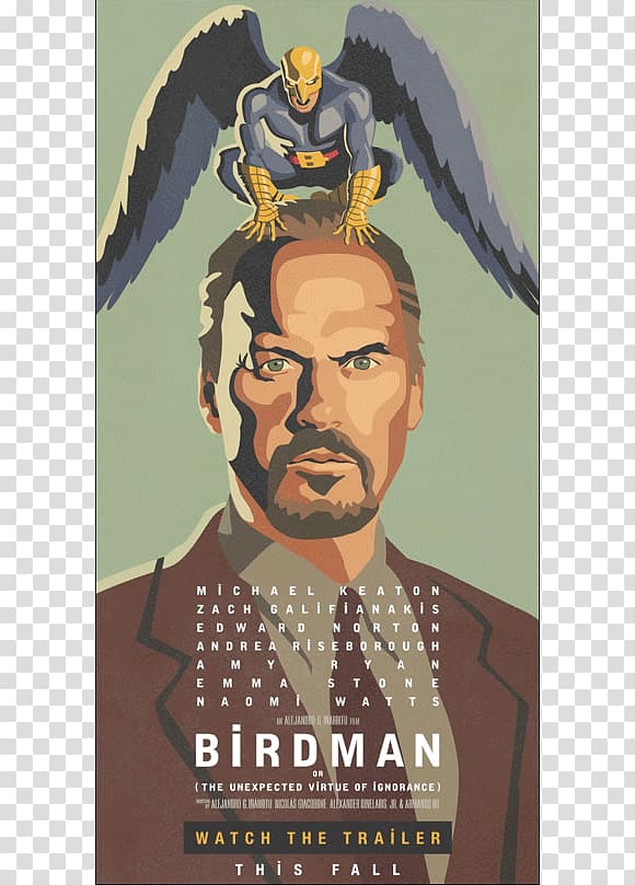 Michael Keaton Birdman Film poster Actor, actor transparent background PNG clipart