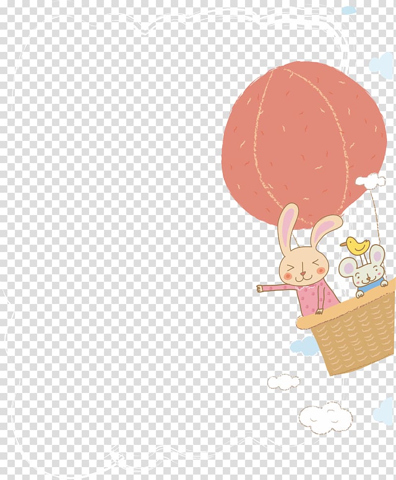 Cartoon Illustration, Creative cute bunny transparent background PNG clipart