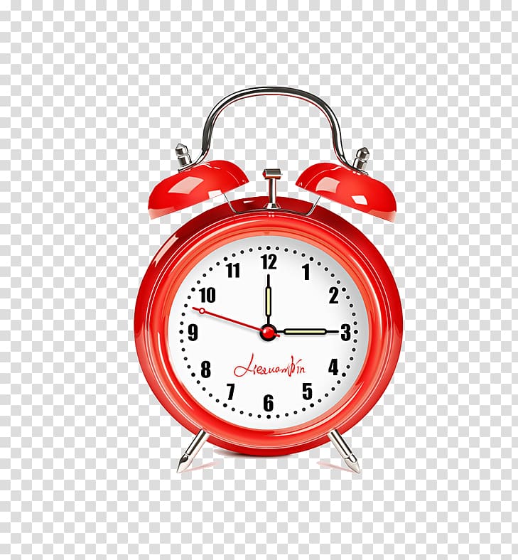 Love Alarm clock Heart , Red alarm clock transparent background PNG clipart