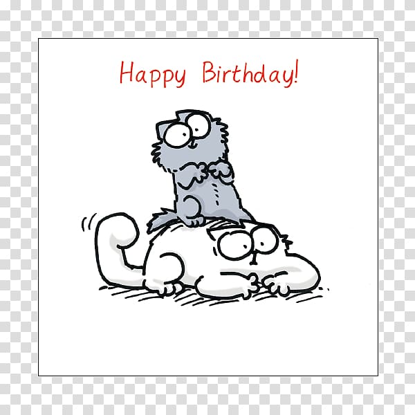 Simon's Cat Kitten Birthday Greeting & Note Cards, Cat transparent background PNG clipart
