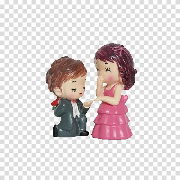 Marriage proposal, Cartoon Doll transparent background PNG clipart