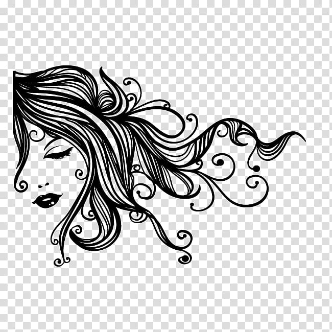 Wall decal Beauty Parlour Sticker Cosmetologist, hair transparent background PNG clipart