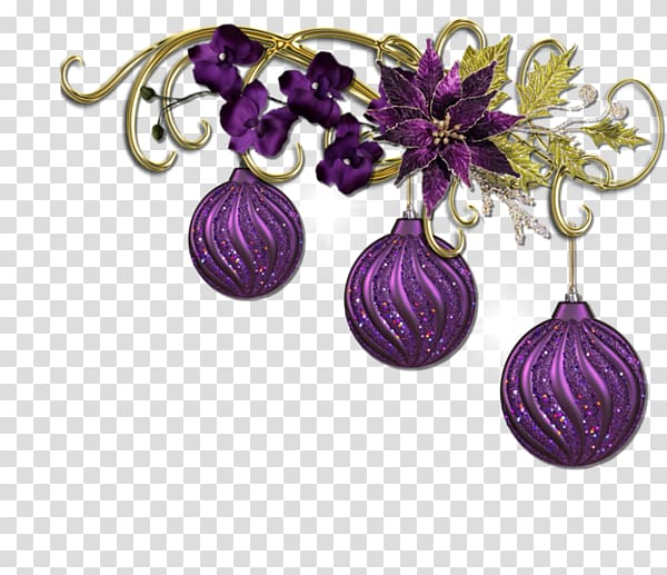 Christmas ornament Purple Bombka, Cartoon Purple Ball Pendant Jewelry transparent background PNG clipart