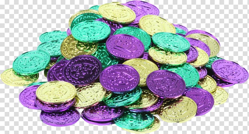 Mardi Gras in New Orleans Bead Doubloon , mardi gras beads transparent background PNG clipart