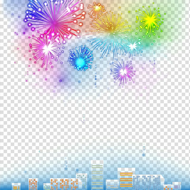 Graphic design Text , Creative color fireworks transparent background PNG clipart