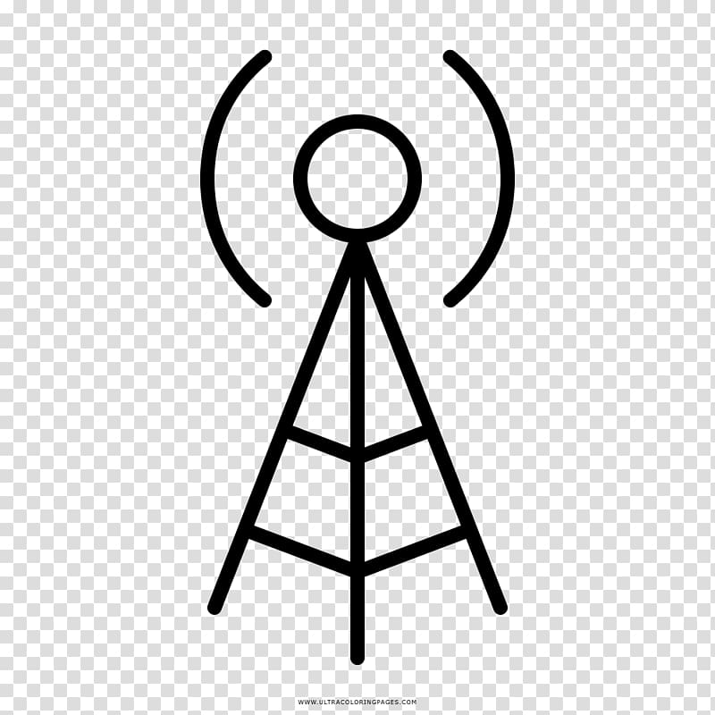 Aerials Drawing Telecommunications tower Television, Coloring page ...