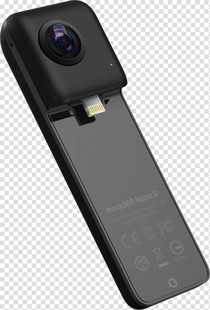 Immersive video Insta360 Nano Omnidirectional camera 4K resolution, Camera transparent background PNG clipart