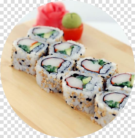 California roll Sushi Makizushi Japanese Cuisine Philadelphia roll, sushi transparent background PNG clipart