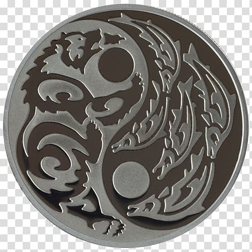 Silver coin Chinese Silver Panda Rhodium, silver coin transparent background PNG clipart