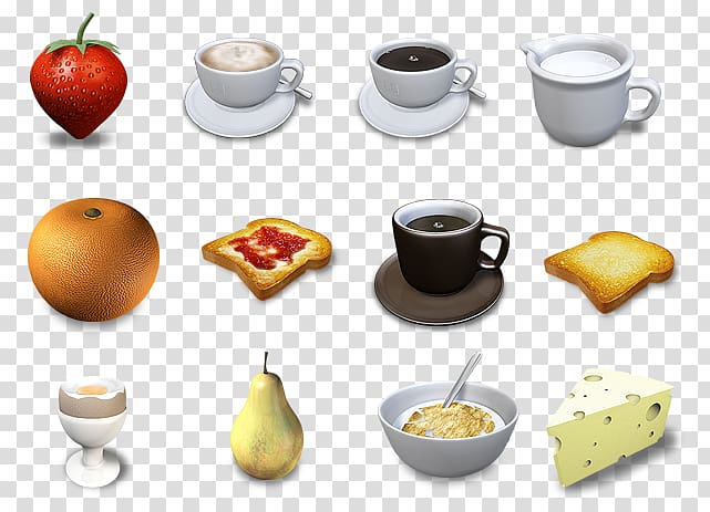 Breakfast Coffee Cafe Web template Web design, food display transparent background PNG clipart