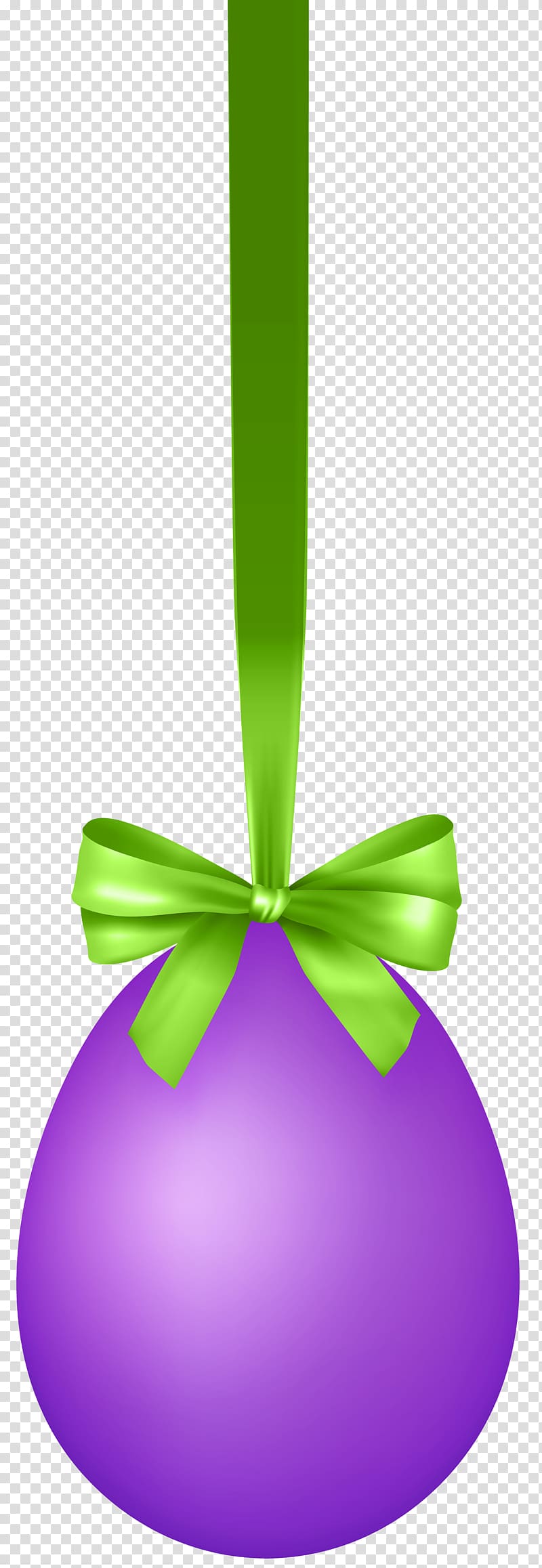 Leaf Green, Purple Hanging Easter Egg with Bow transparent background PNG clipart