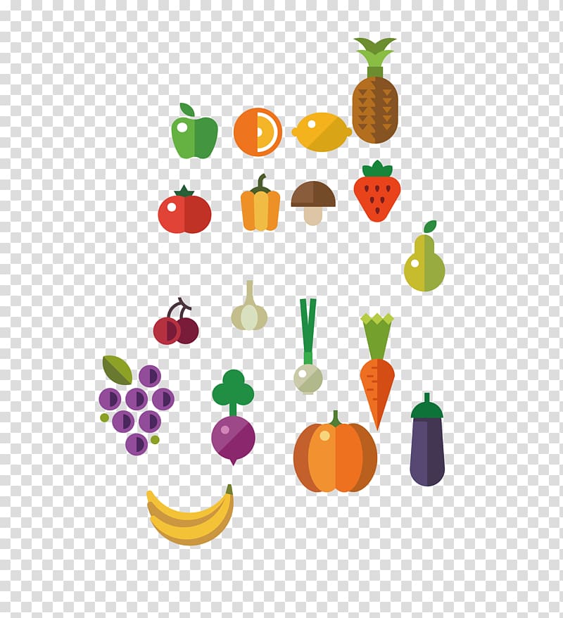Fruit Vegetable, Large collection of fruits and vegetables material transparent background PNG clipart