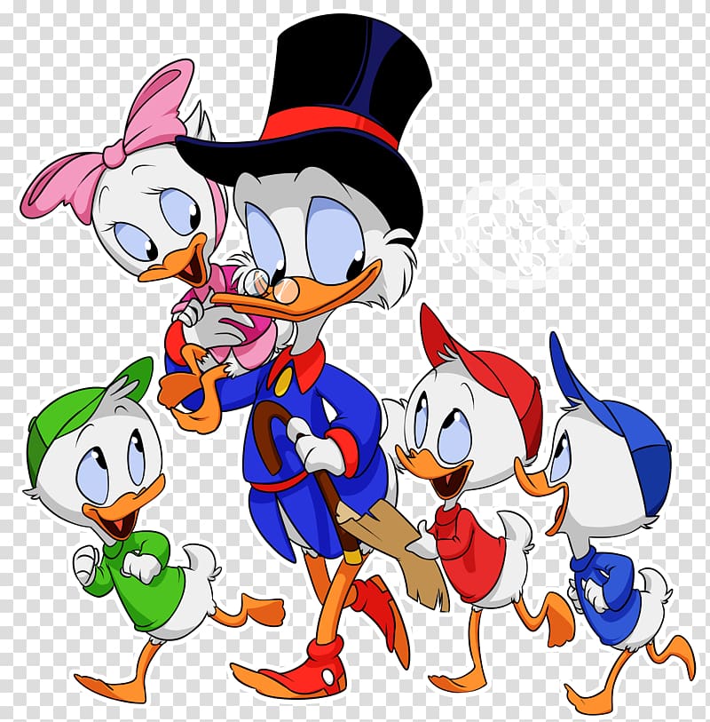 Scrooge McDuck Huey, Dewey and Louie Donald Duck Cartoon, Duck Cartoon transparent background PNG clipart