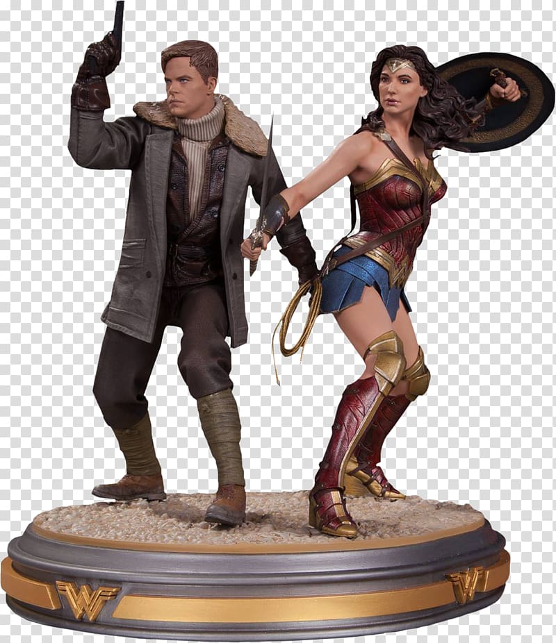 Steve Trevor Wonder Woman Power Girl Statue Wonder Girl, Steve Trevor transparent background PNG clipart