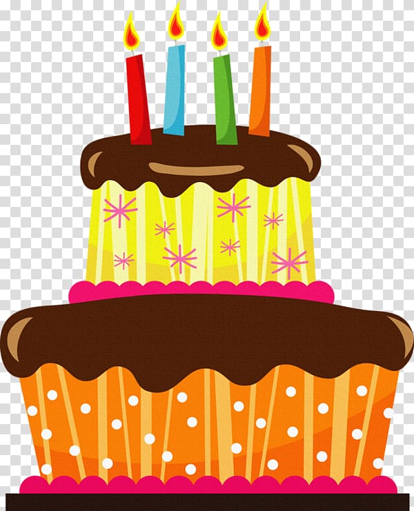 yellow birthday cake clipart