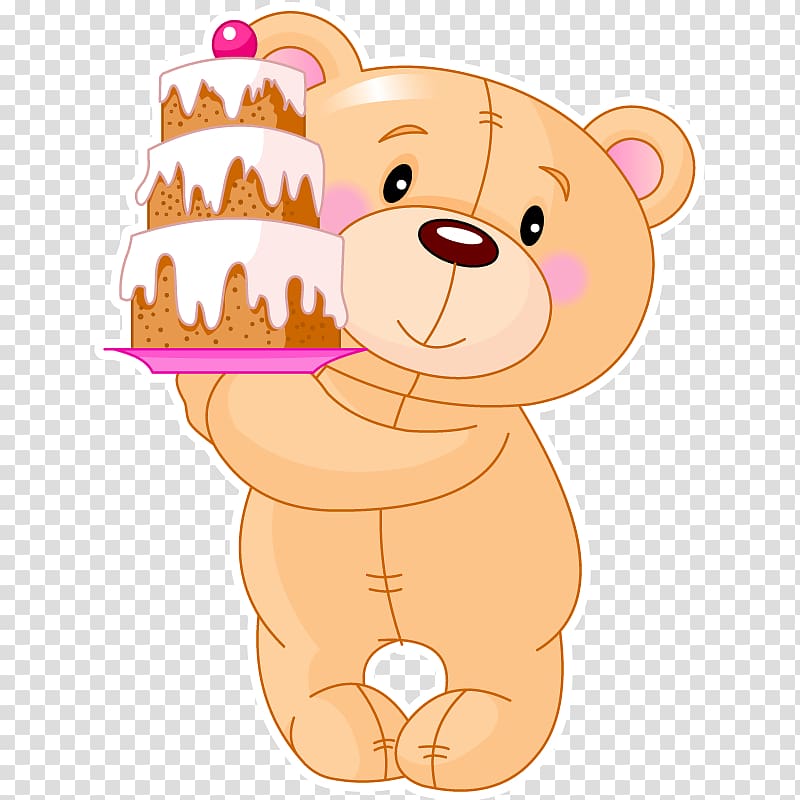 Teddy bear graphics Birthday cake, bear transparent background PNG clipart