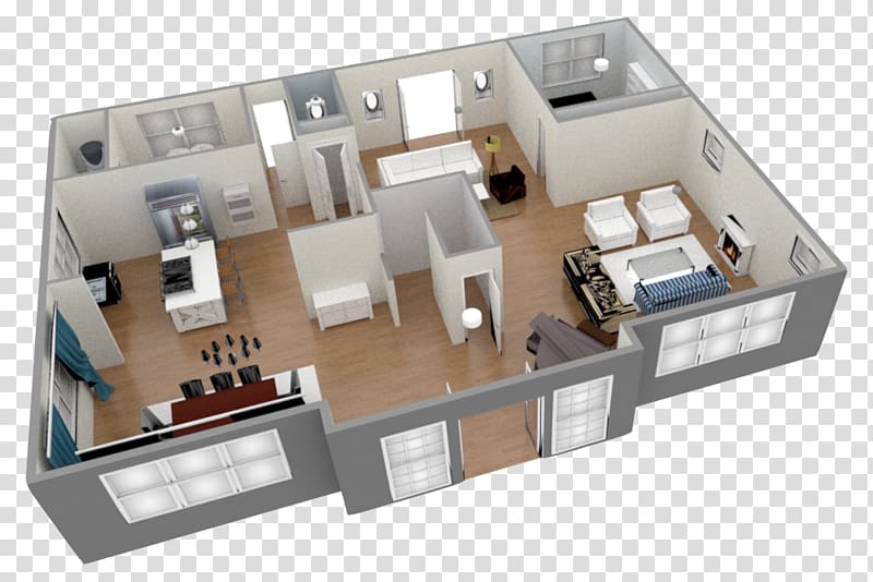 3D floor plan House plan Virtual tour, 3D Floor Plan transparent background PNG clipart