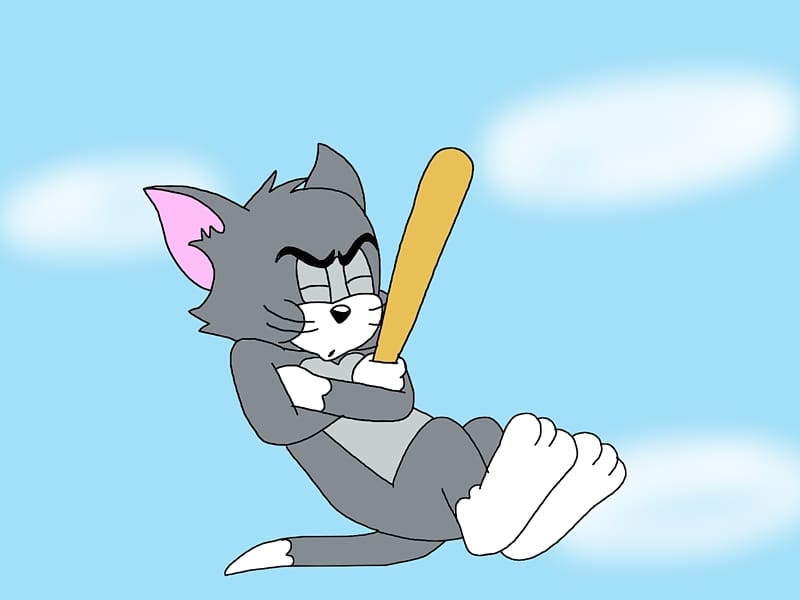 Tom Cat Tom and Jerry Cartoon Baseball Bats, Tom & Jerry transparent background PNG clipart