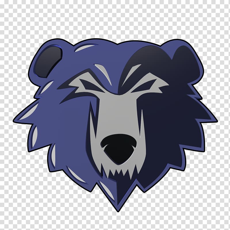 Logo Sport Team Grizzly bear, pleasantly cool transparent background PNG clipart