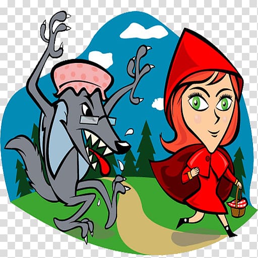 Big Bad Wolf Little Red Riding Hood Gray wolf , youtube transparent background PNG clipart