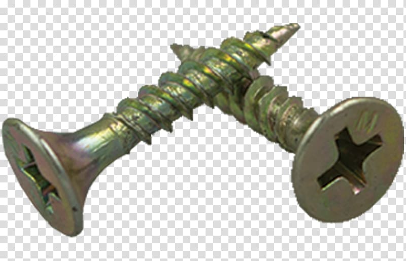 Self-tapping screw Drywall Fastener ISO metric screw thread, screw transparent background PNG clipart