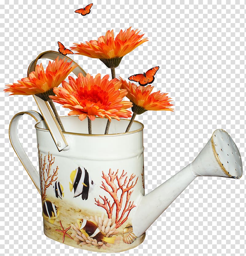 Vacation Ansichtkaart Recreation, Kettle filled with flowers transparent background PNG clipart