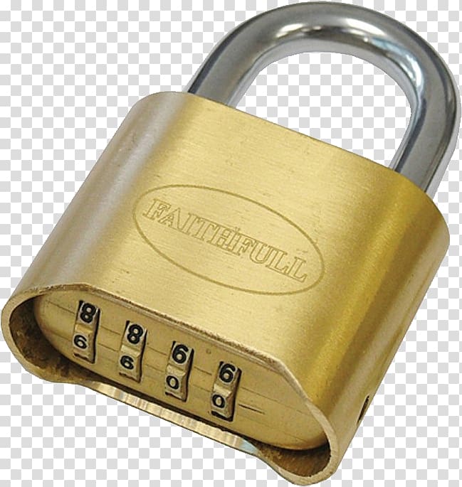 Padlock Brass Combination lock Steel, Padlock transparent background PNG clipart