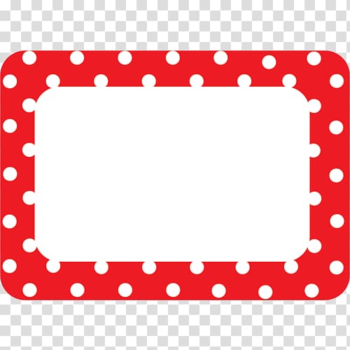 Polka dot Name tag Teacher Education Label, teacher transparent background PNG clipart