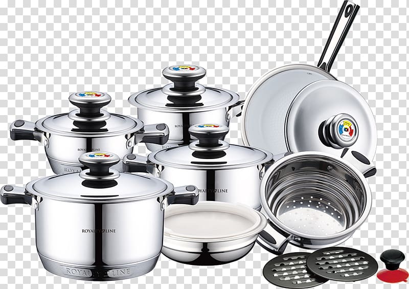 Kettle Tableware Cookware Kitchen Stainless steel, steel pot transparent background PNG clipart