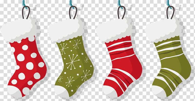 Sock Christmas ing, Christmas socks transparent background PNG clipart