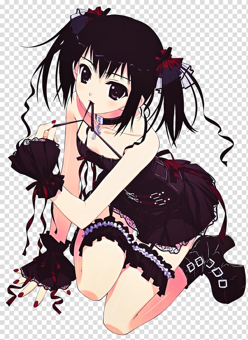 Lolita fashion Anime Gothic fashion Punk rock Gothic Lolita, Anime transparent background PNG clipart