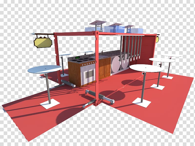 Cafe Restaurant Shipping container Table, Container truck transparent background PNG clipart