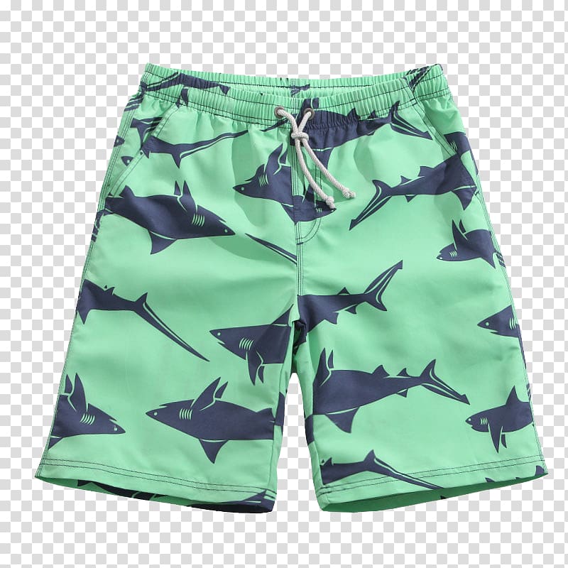 Shark Swimsuit Trunks Boardshorts u30d1u30f3u30c4, Green cotton shark big pants transparent background PNG clipart
