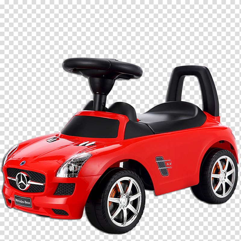 City car Mercedes-Benz XE.com D with stroke, Children\'s toy car transparent background PNG clipart