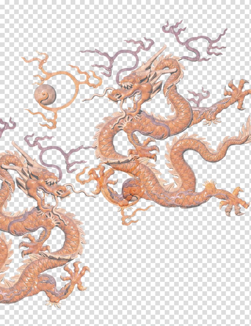 China Chinese dragon Illustration, Traditional dragon pattern transparent background PNG clipart